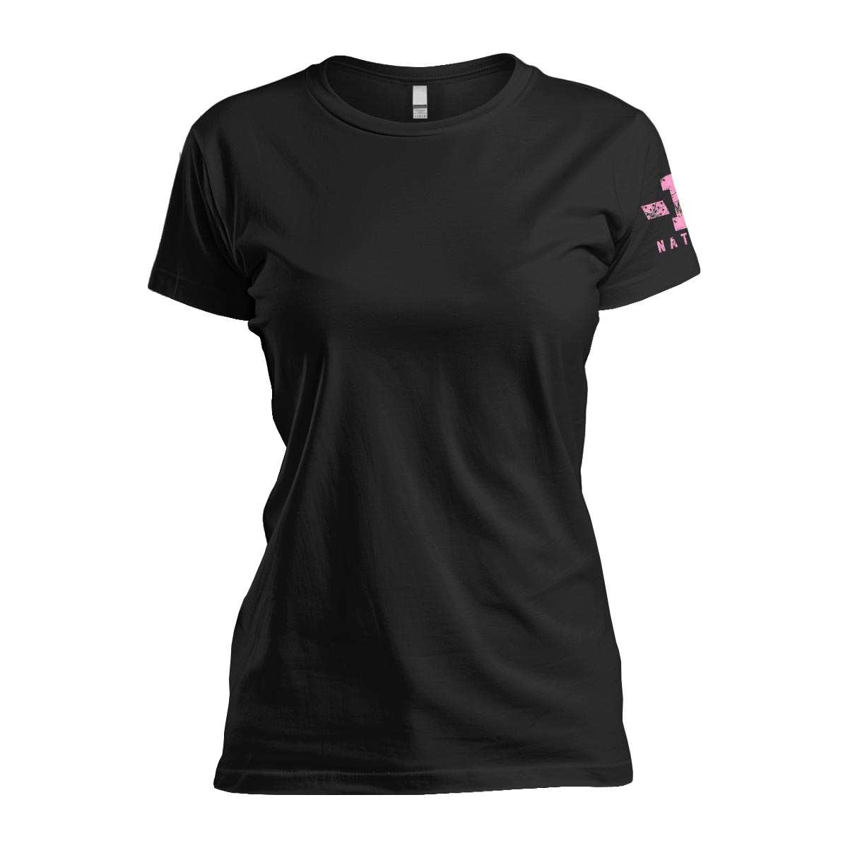 Pink Hunting Camo American Flag - Women&#39;s Relaxed Fit