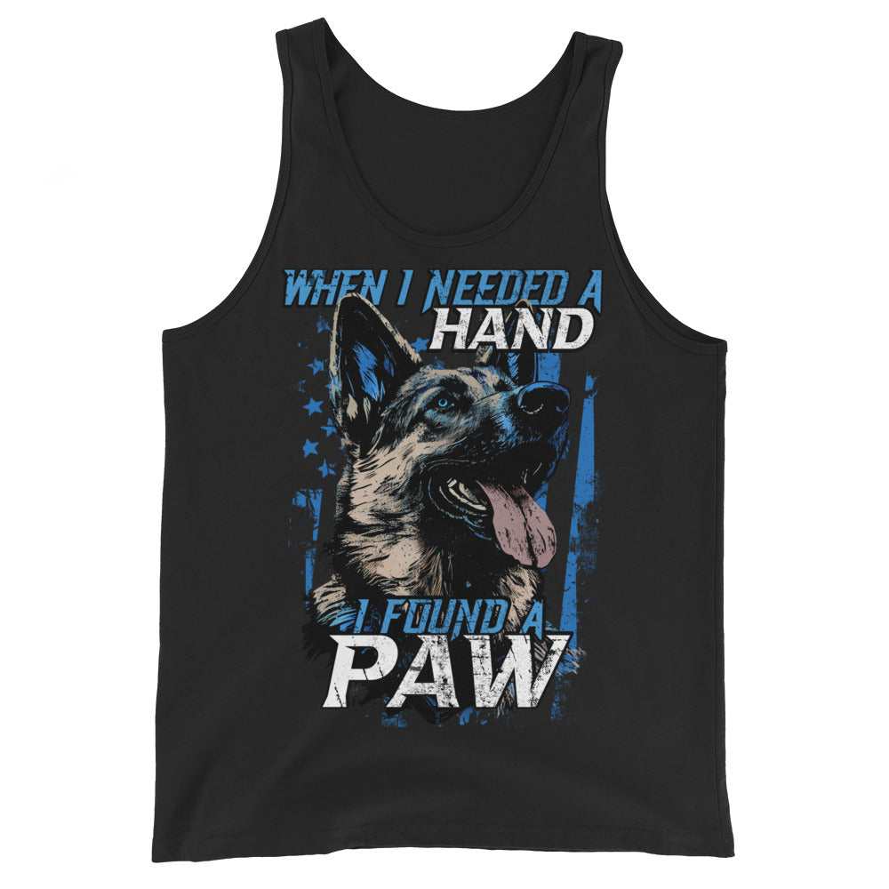 Needed a Hand. Found a Paw. Tank