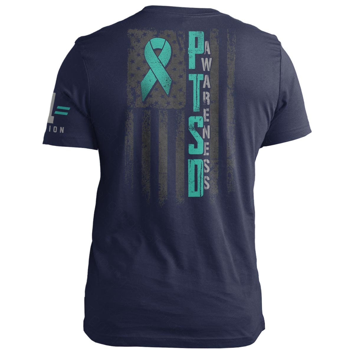 PTSD Awareness American Flag