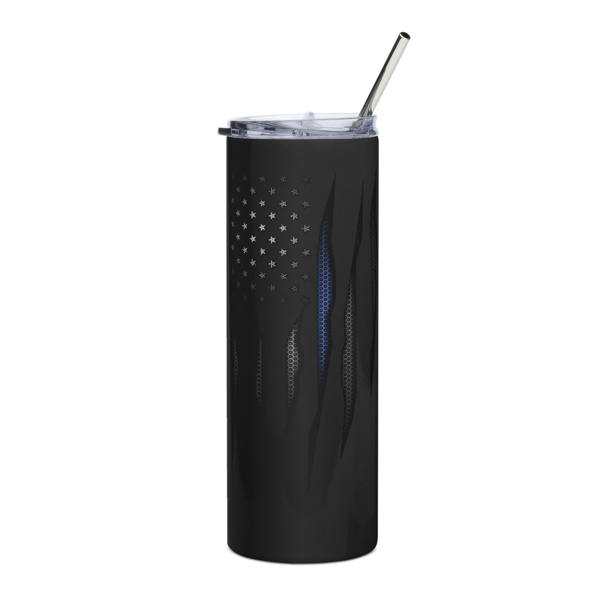 Carbon Onyx Thin Blue Line Flag Tumbler