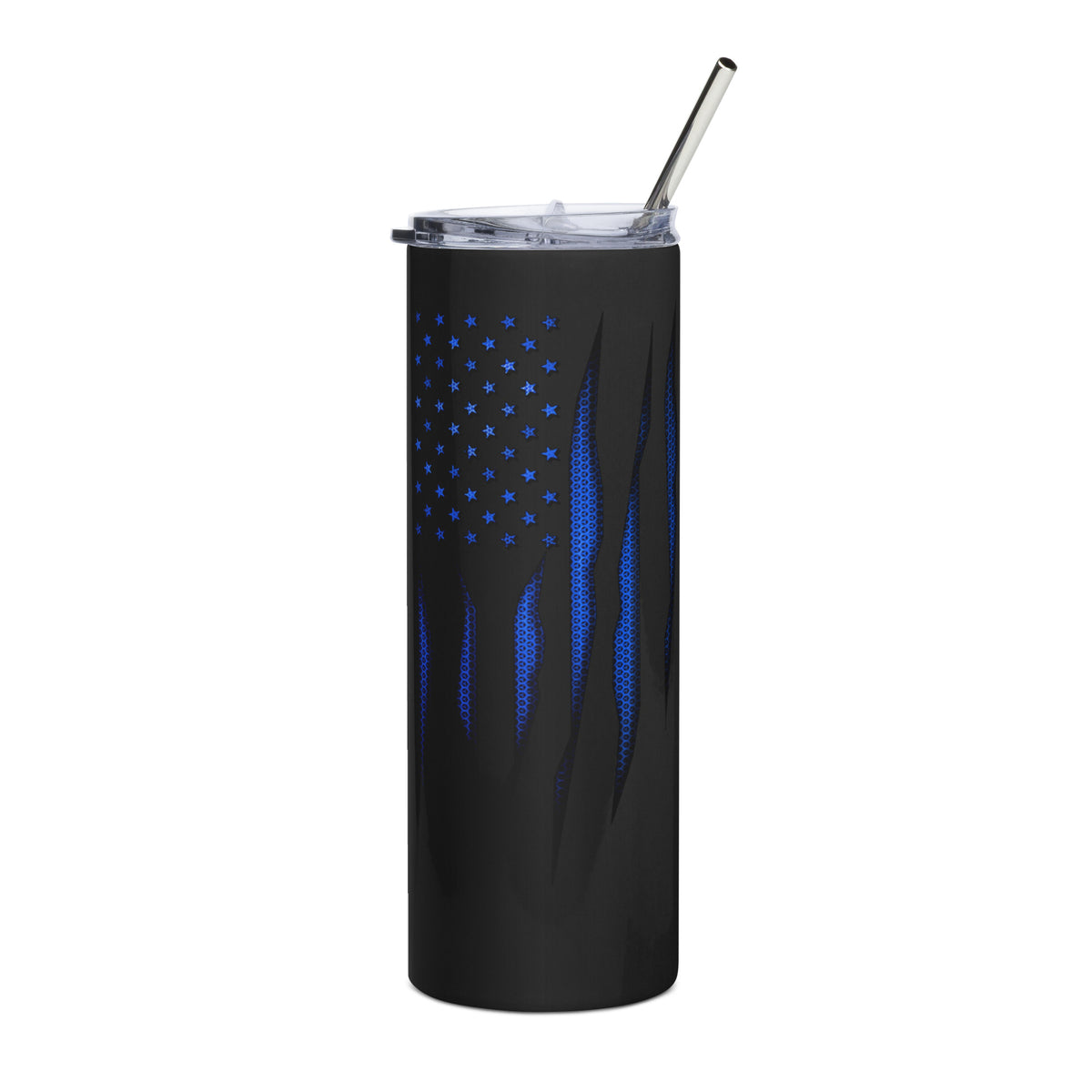 Blue Carbon Onyx American Flag Tumbler