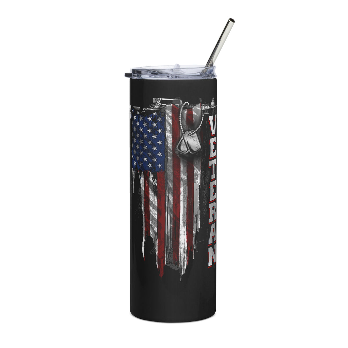 Veteran Distressed Flag Tumbler