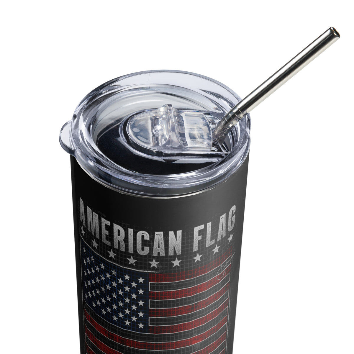 American Flag Blueprint Tumbler