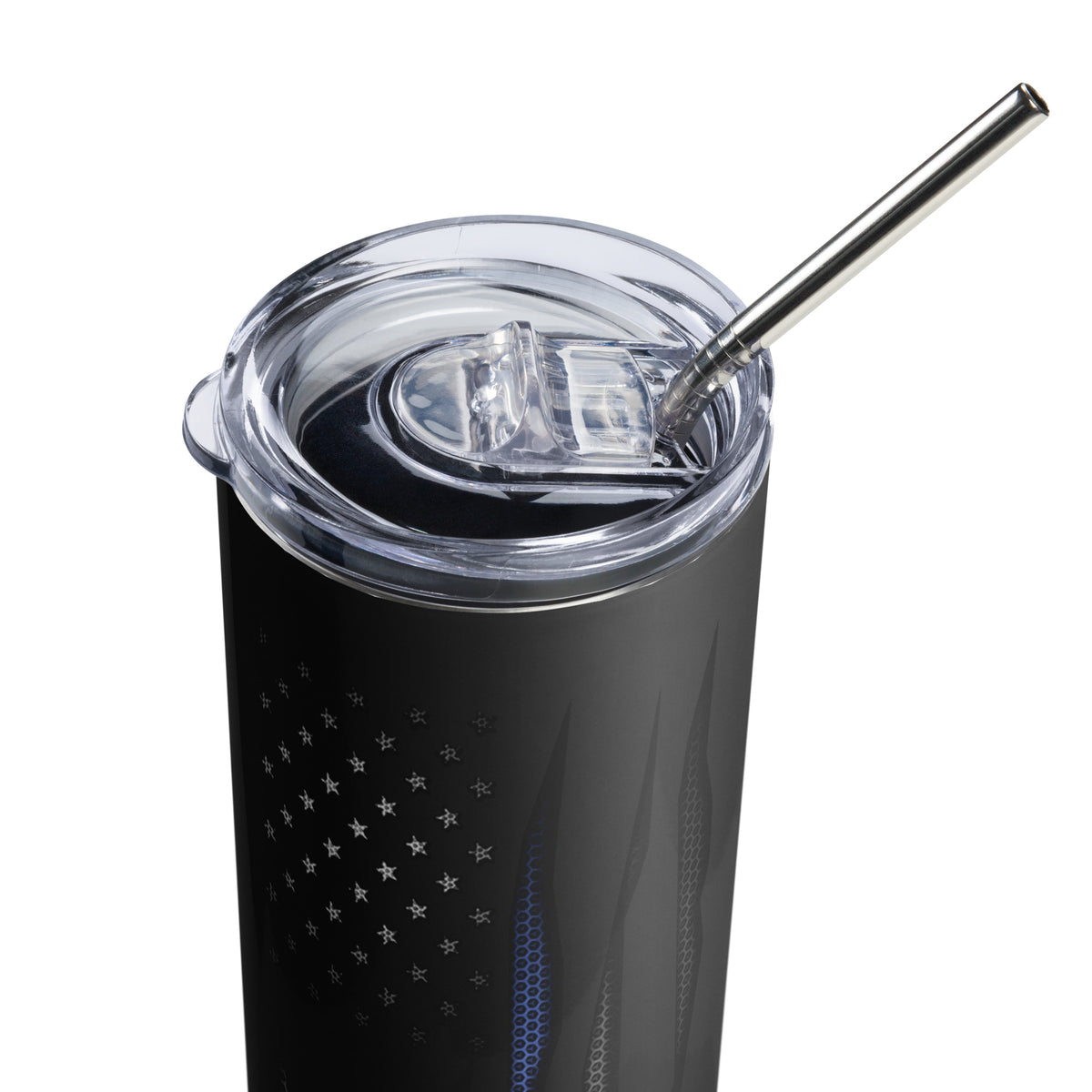 Carbon Onyx Thin Blue Line Flag Tumbler