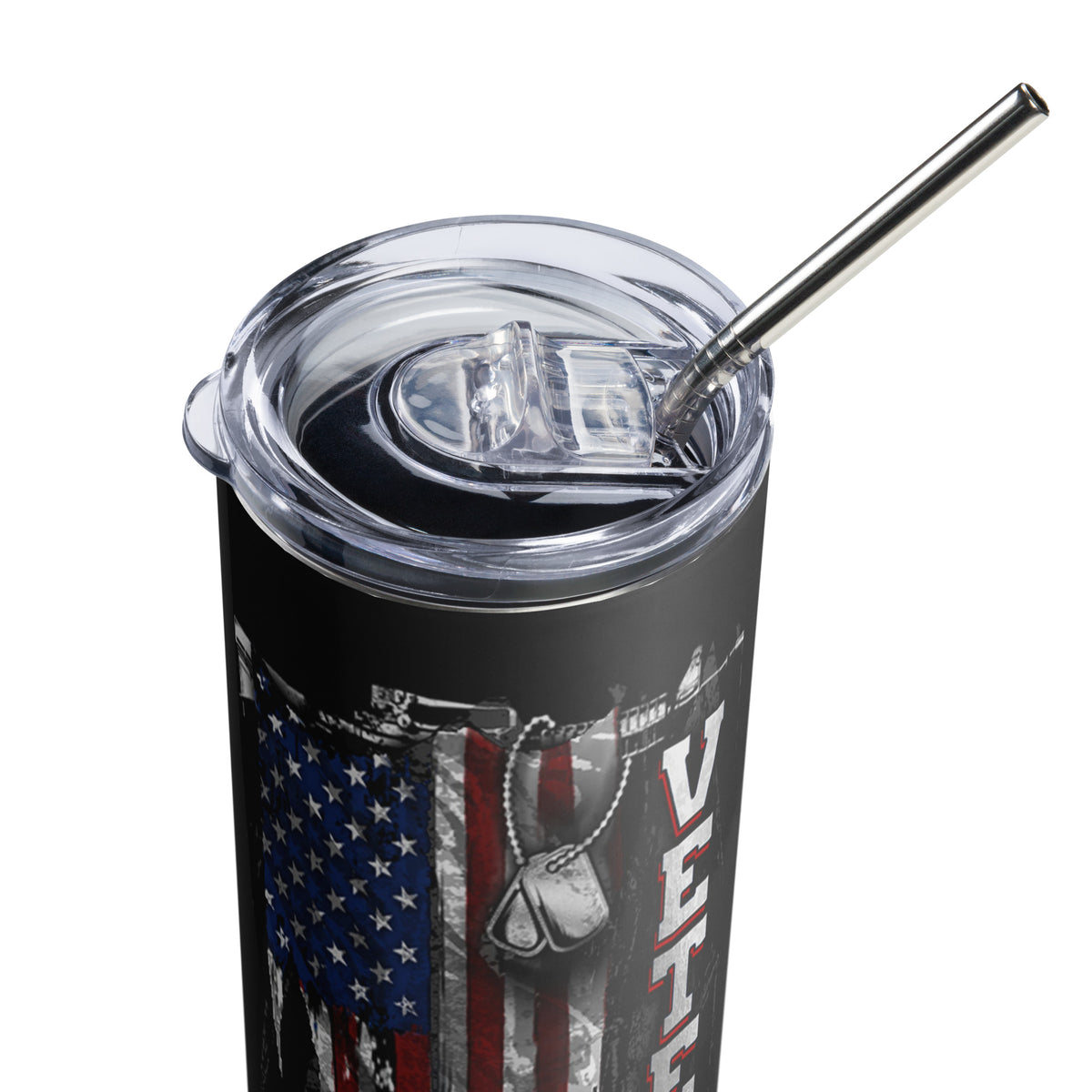 Veteran Distressed Flag Tumbler