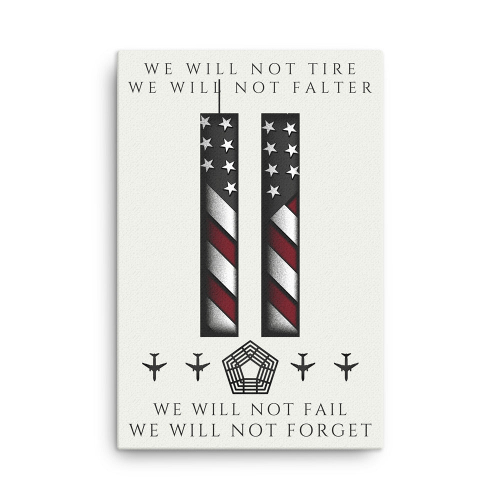 911: We Will Not Falter Canvas