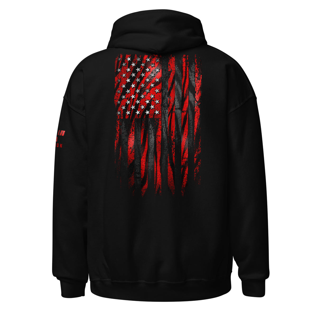 Red Tiger American Flag Hoodie