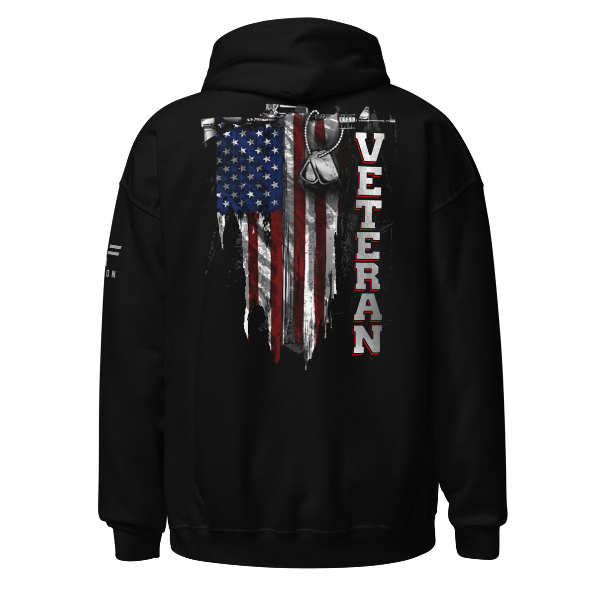 Veteran Distressed Flag Hoodie