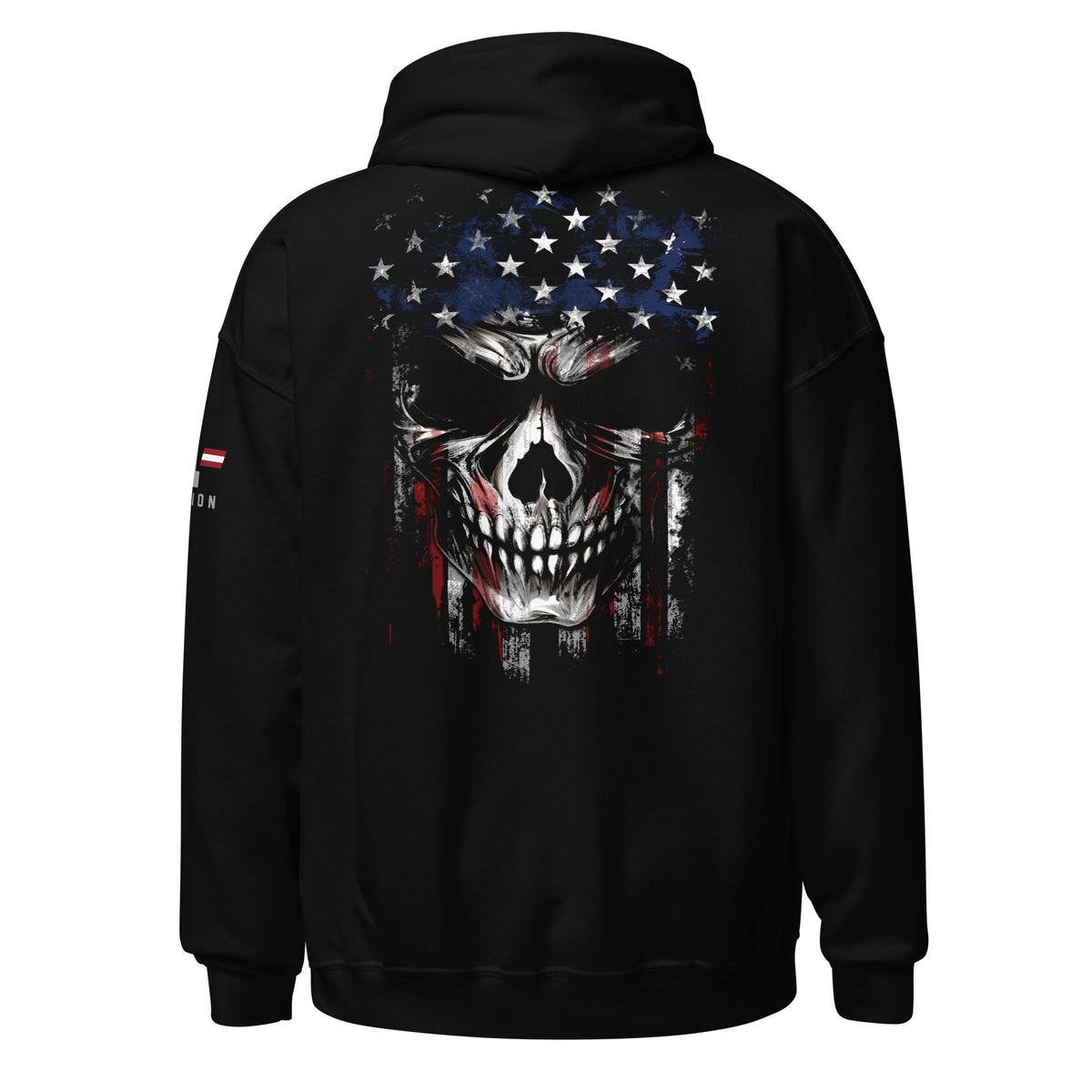 American Flag -Skull Hoodie