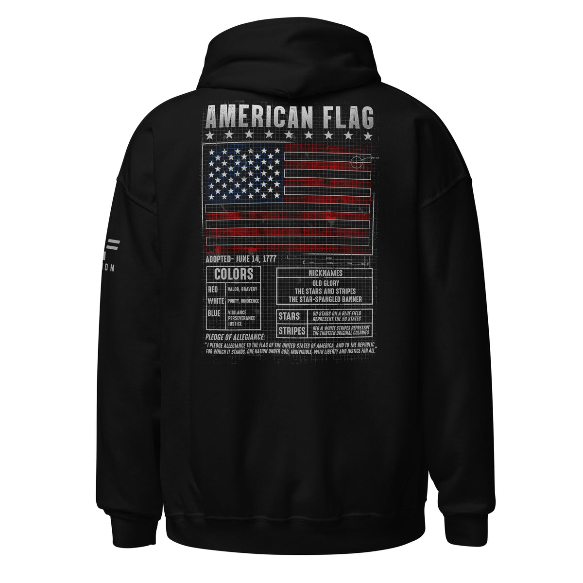 American Flag Blueprint Hoodie