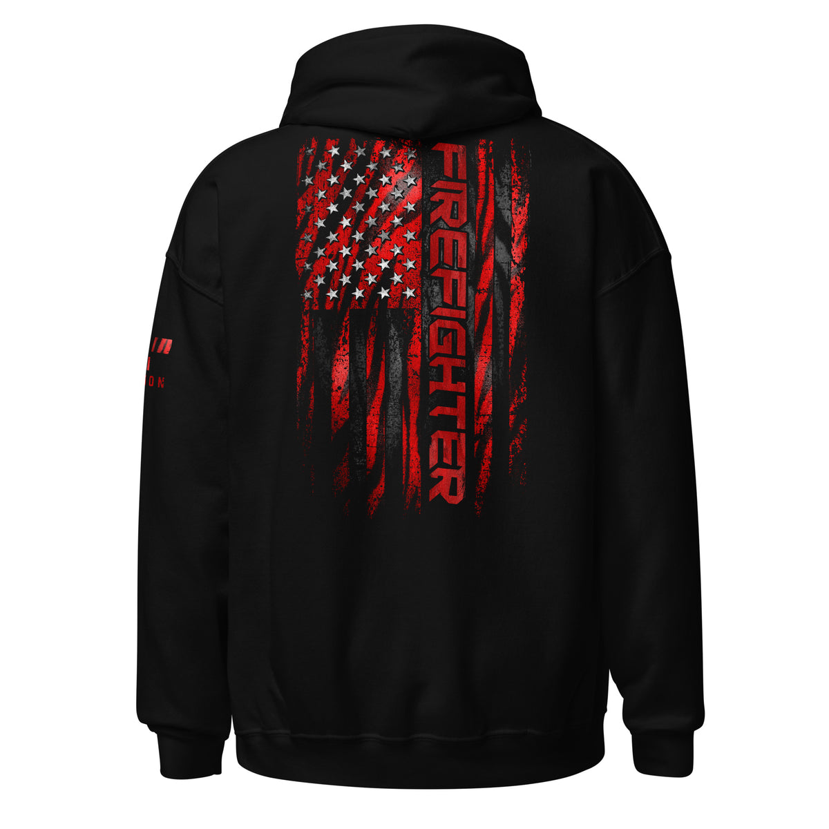 Firefighter Red Tiger American Flag Hoodie
