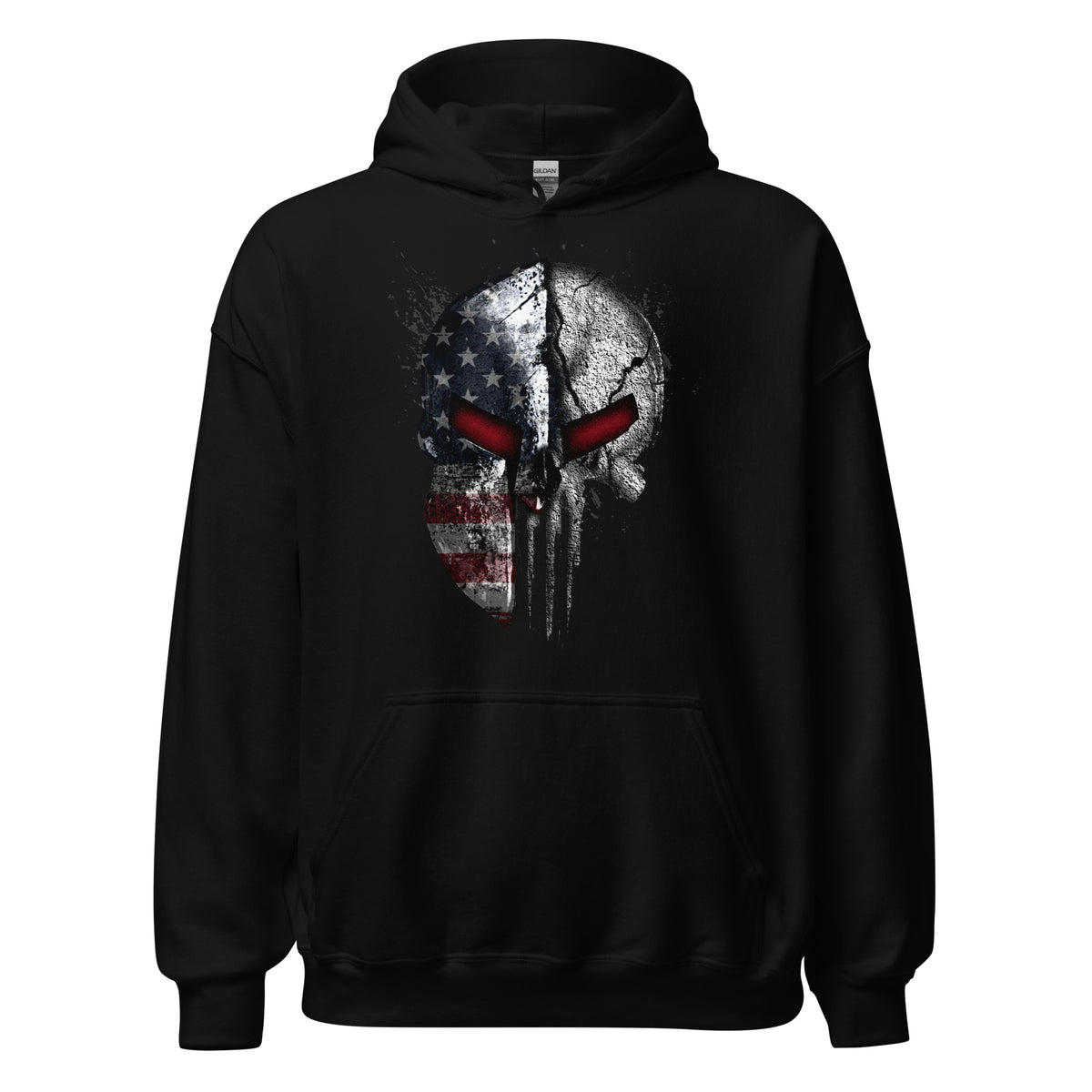 American Flag Skull Spartan Hoodie