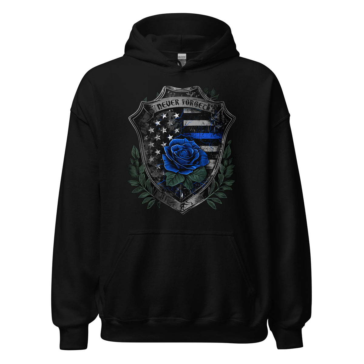 Never Forget Rose Shield Hoodie
