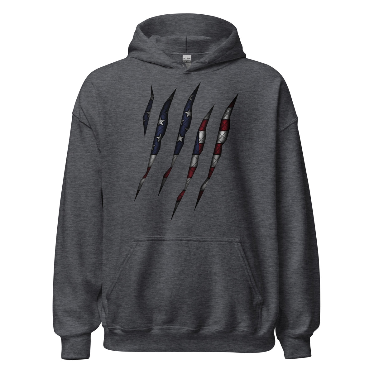 American Flag Rip Through Hoodie