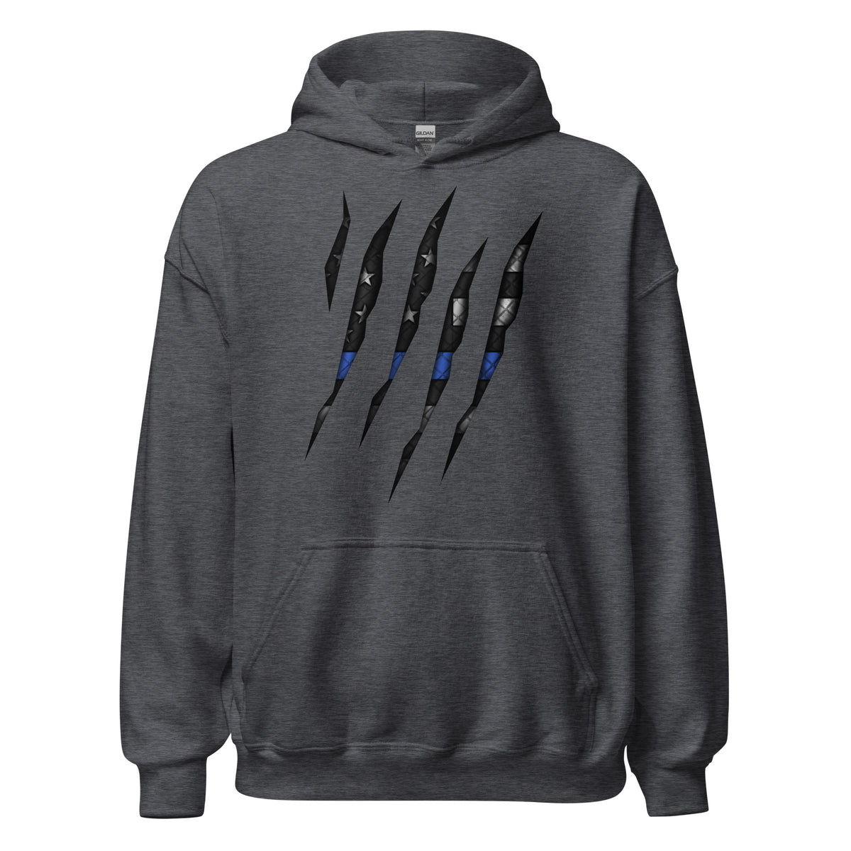 Thin Blue Line Rip Through Hoodie