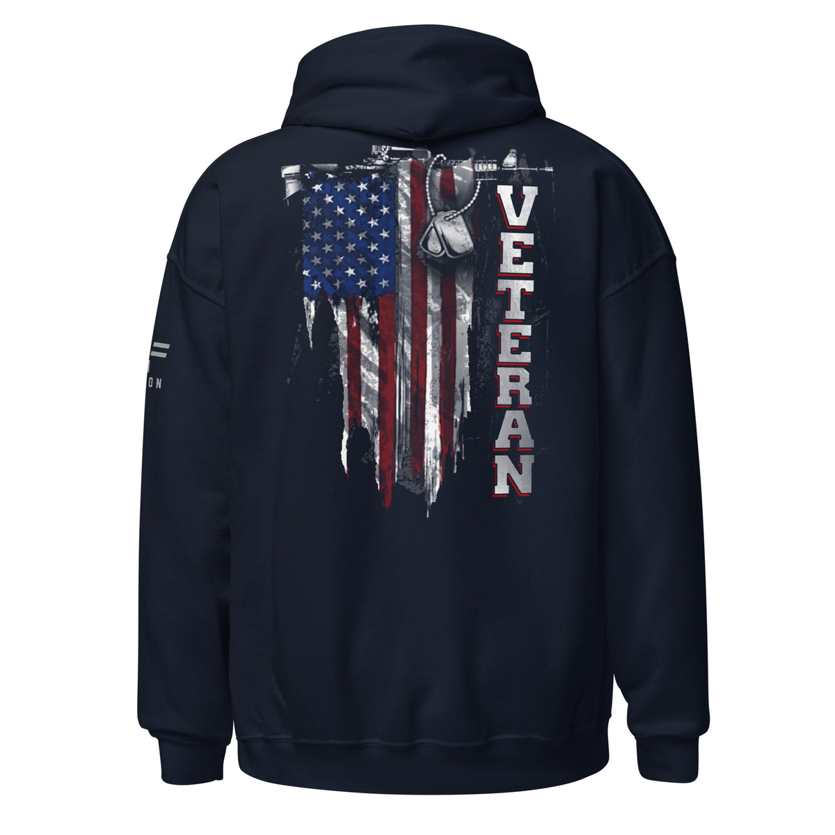 Veteran Distressed Flag Hoodie