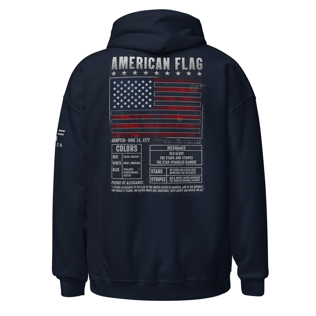 American Flag Blueprint Hoodie