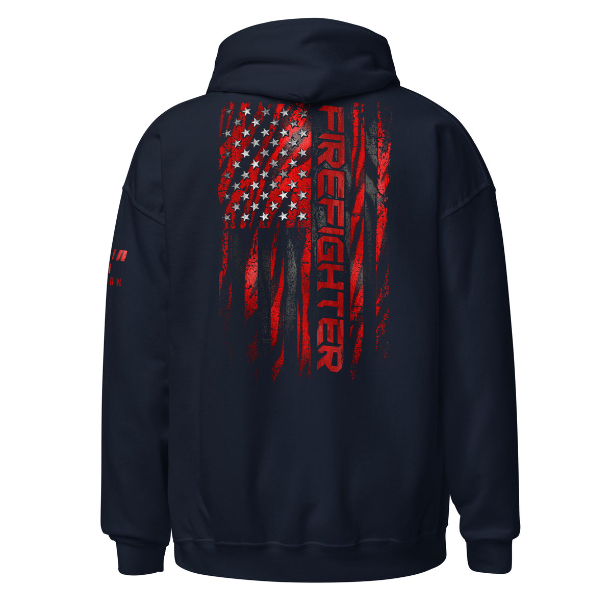 Firefighter Red Tiger American Flag Hoodie