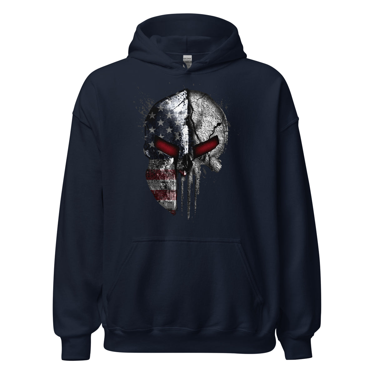 American Flag Skull Spartan Hoodie