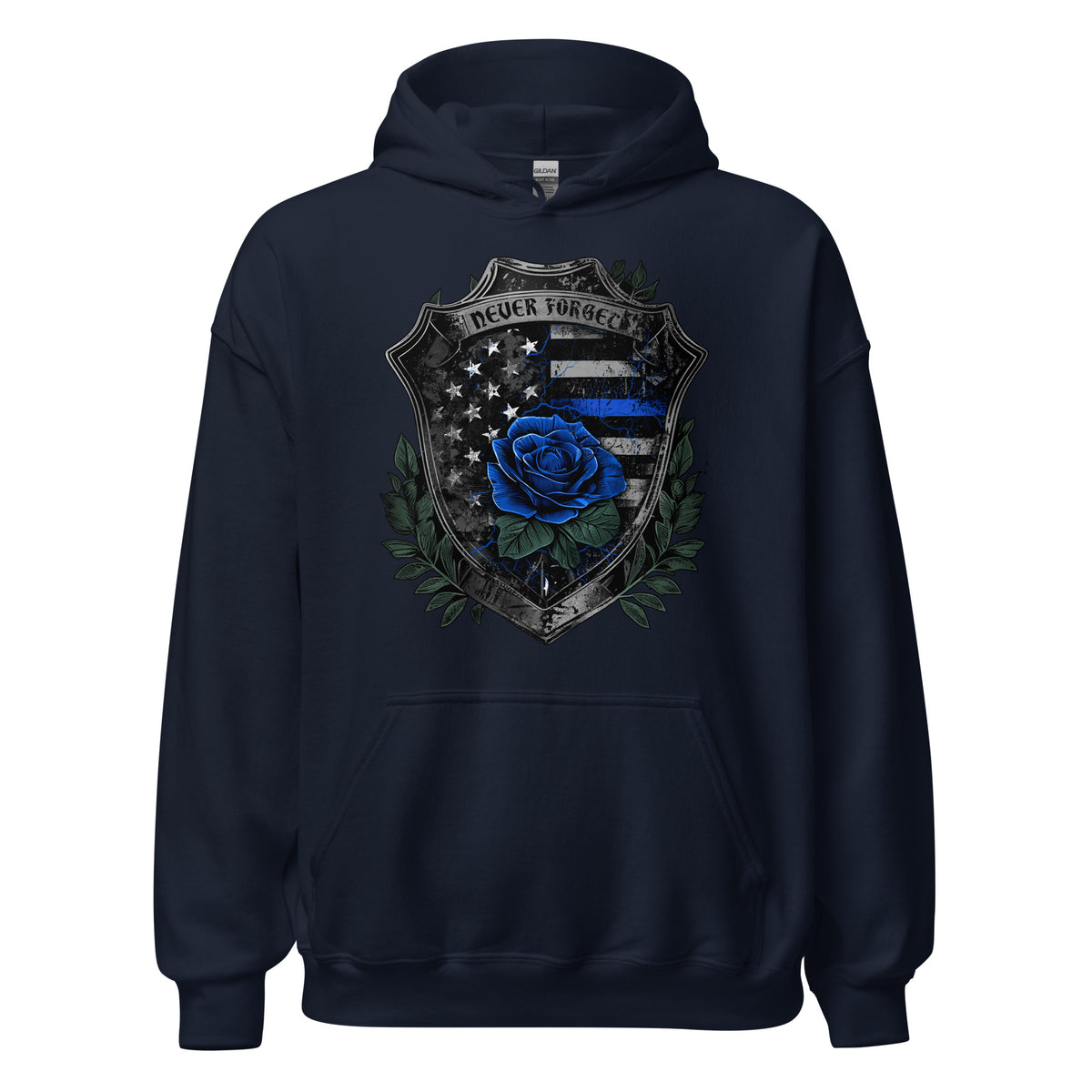 Never Forget Rose Shield Hoodie