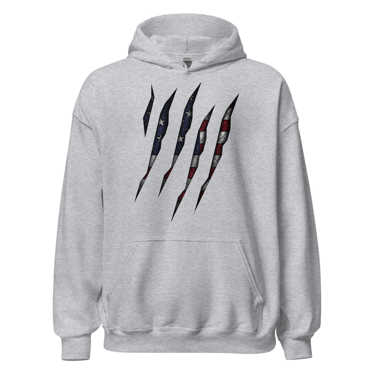 American Flag Rip Through Hoodie