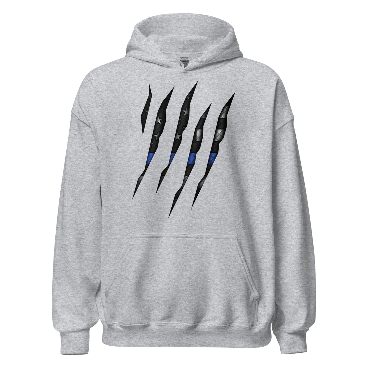 Thin Blue Line Rip Through Hoodie