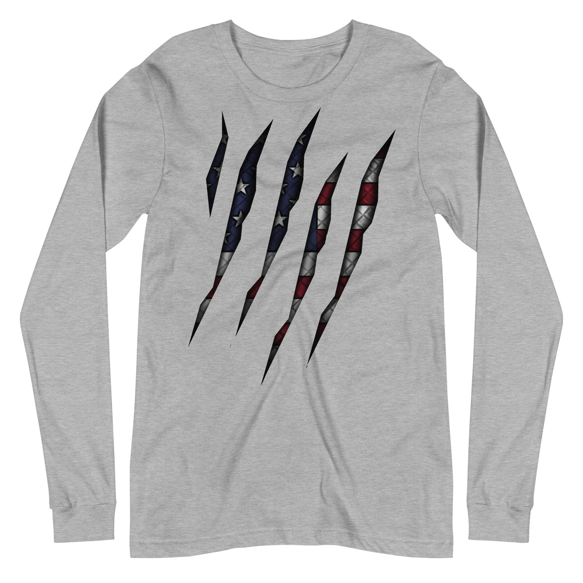 American Flag Rip Through Long Sleeve