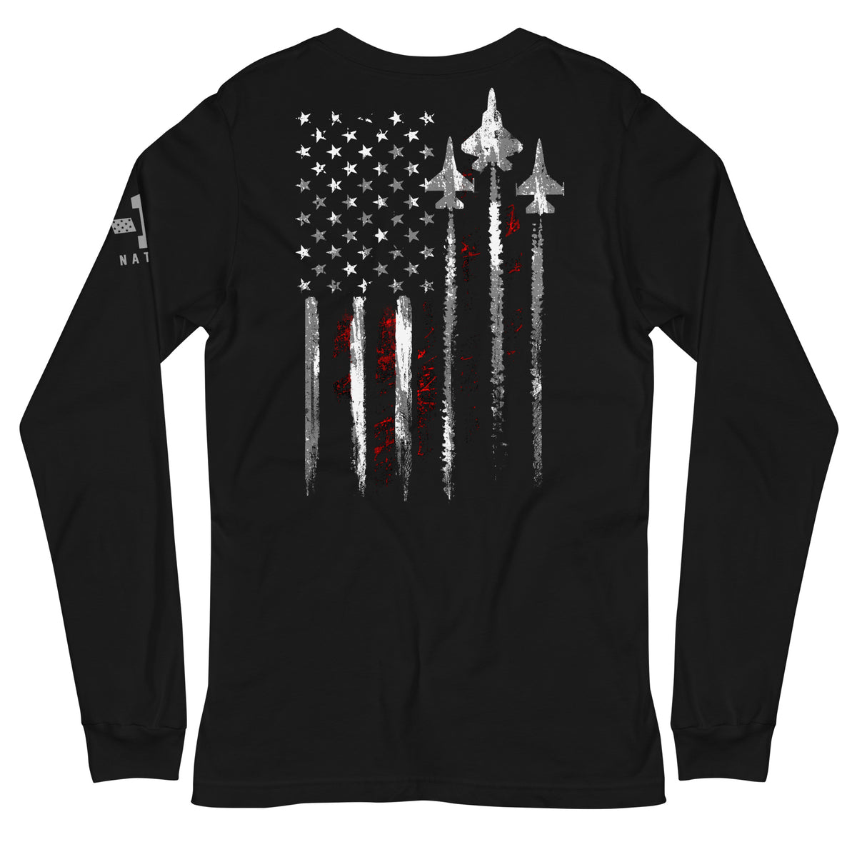 Fighter Jet Flag Long Sleeve