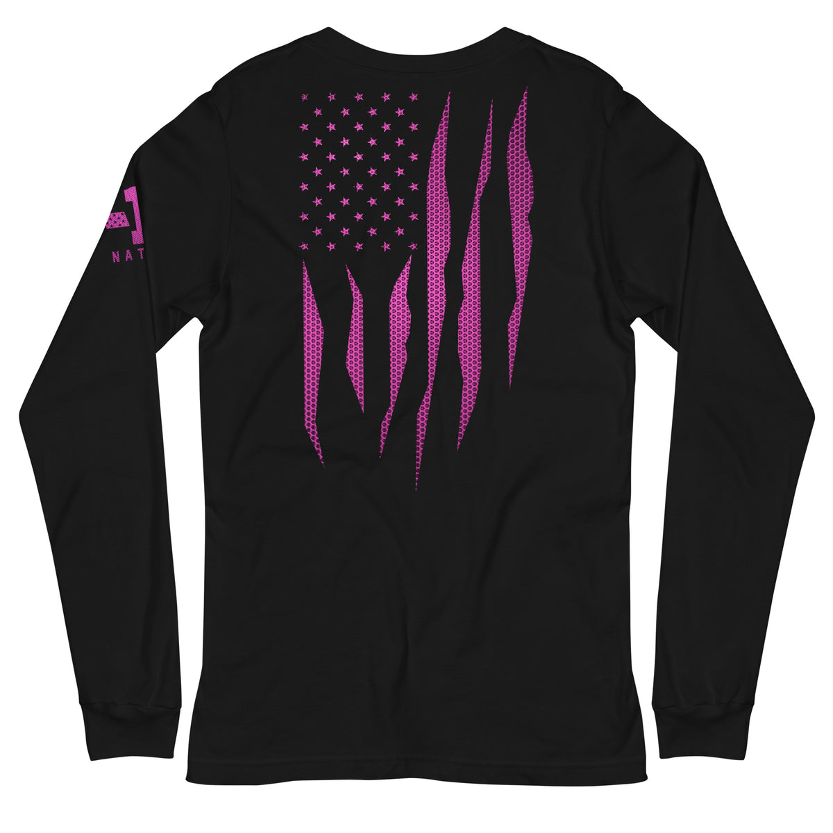 Pink Carbon Onyx American Flag Long Sleeve