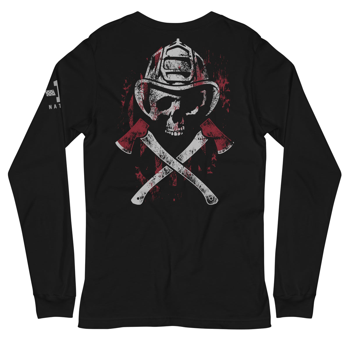 Firefighter Skull Long Sleeve