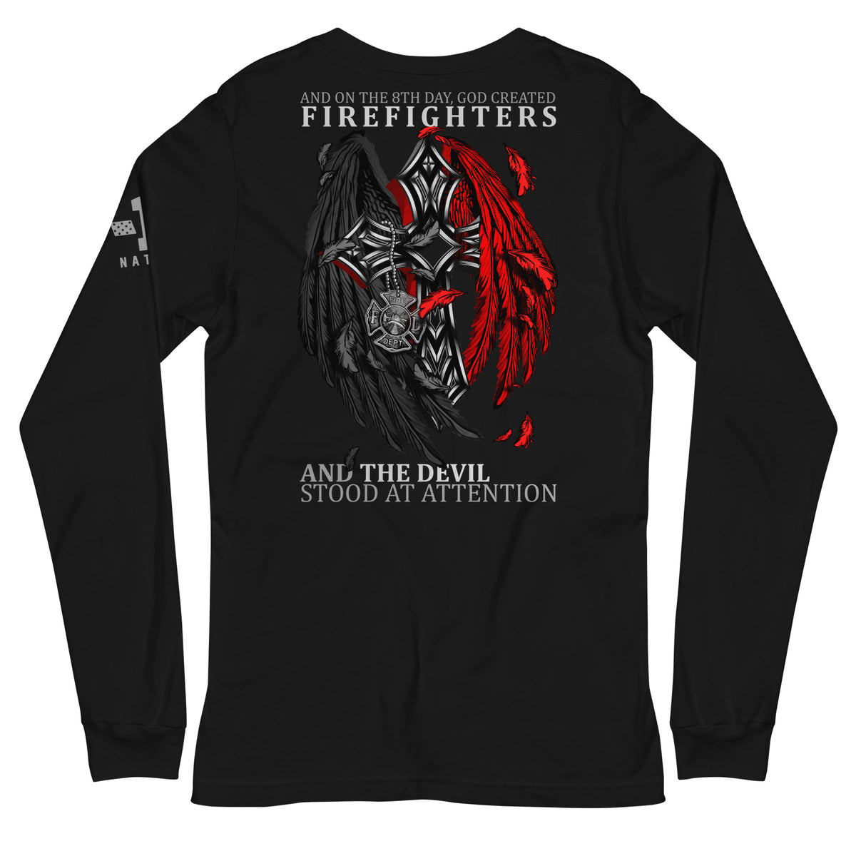God Created Firefighters Long Sleeve