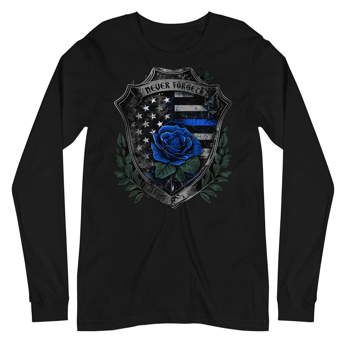 Never Forget Rose Shield Long Sleeve
