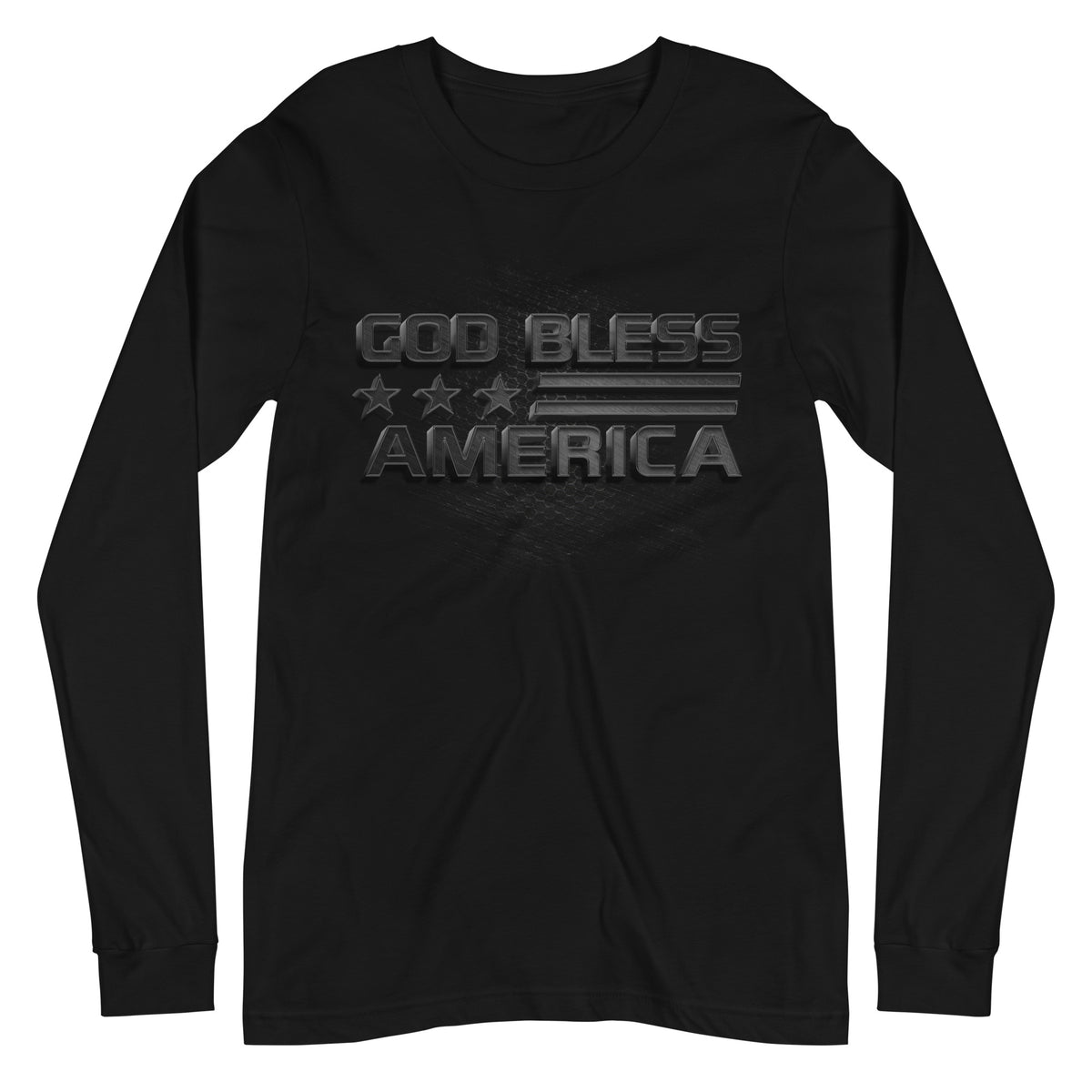 God Bless America Black Carbon Long Sleeve