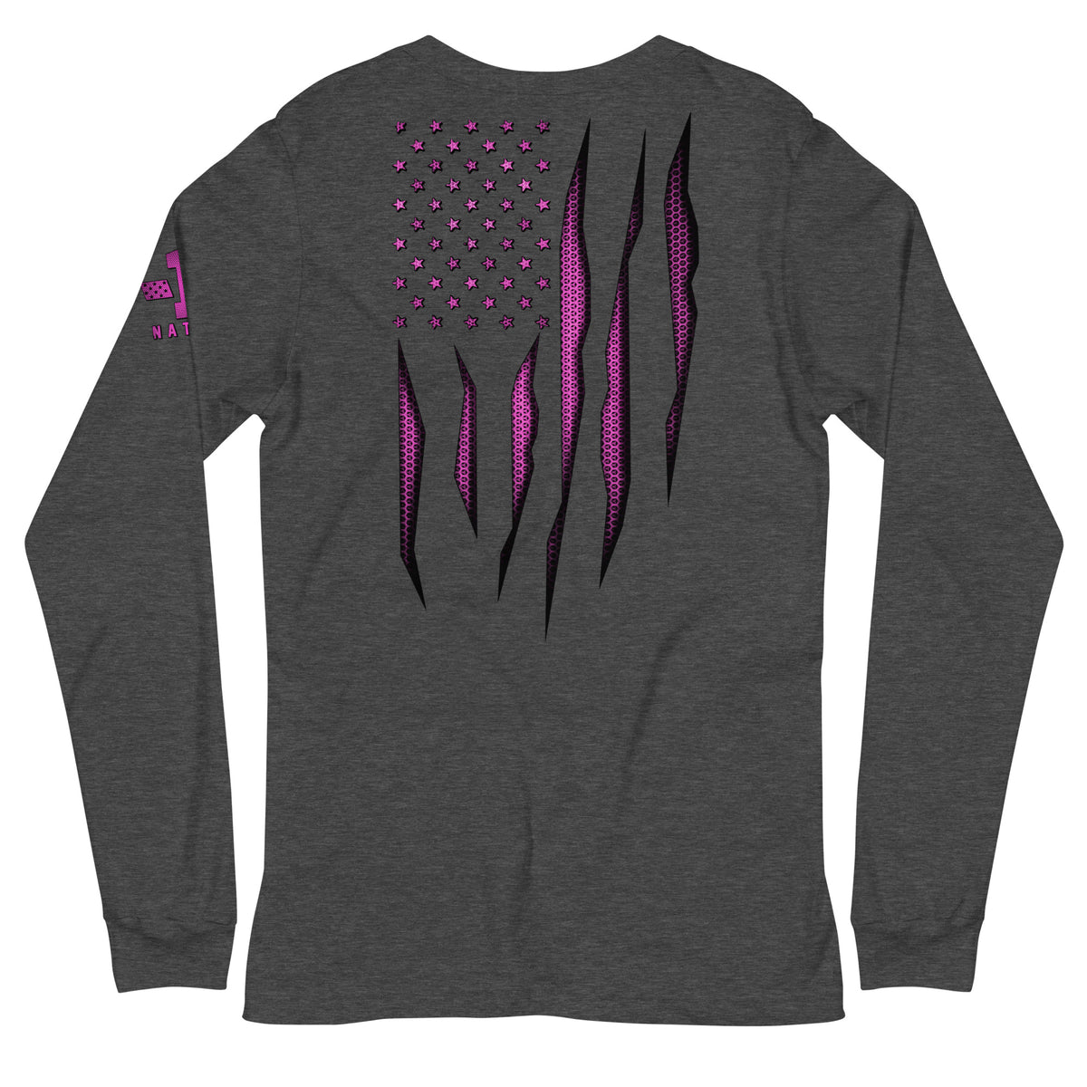 Pink Carbon Onyx American Flag Long Sleeve
