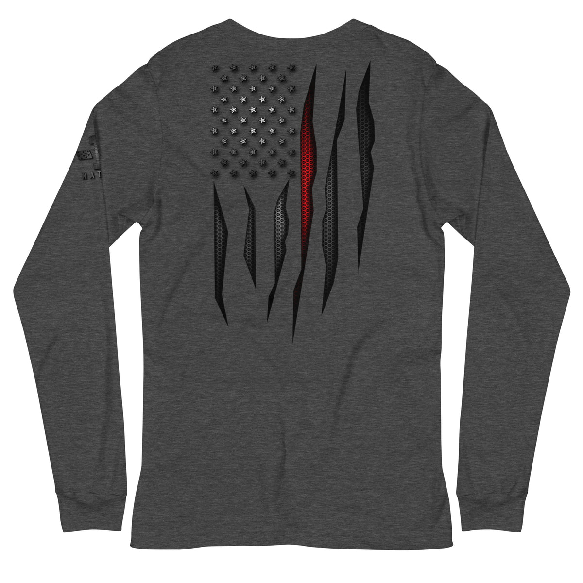 Carbon Onyx Thin Red Line Flag Long Sleeve