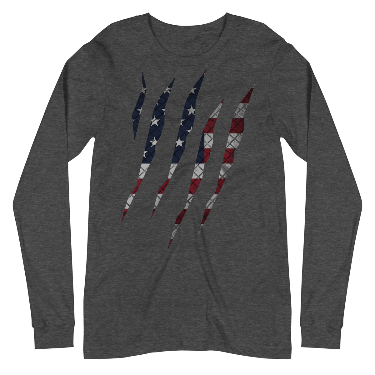 American Flag Rip Through Long Sleeve