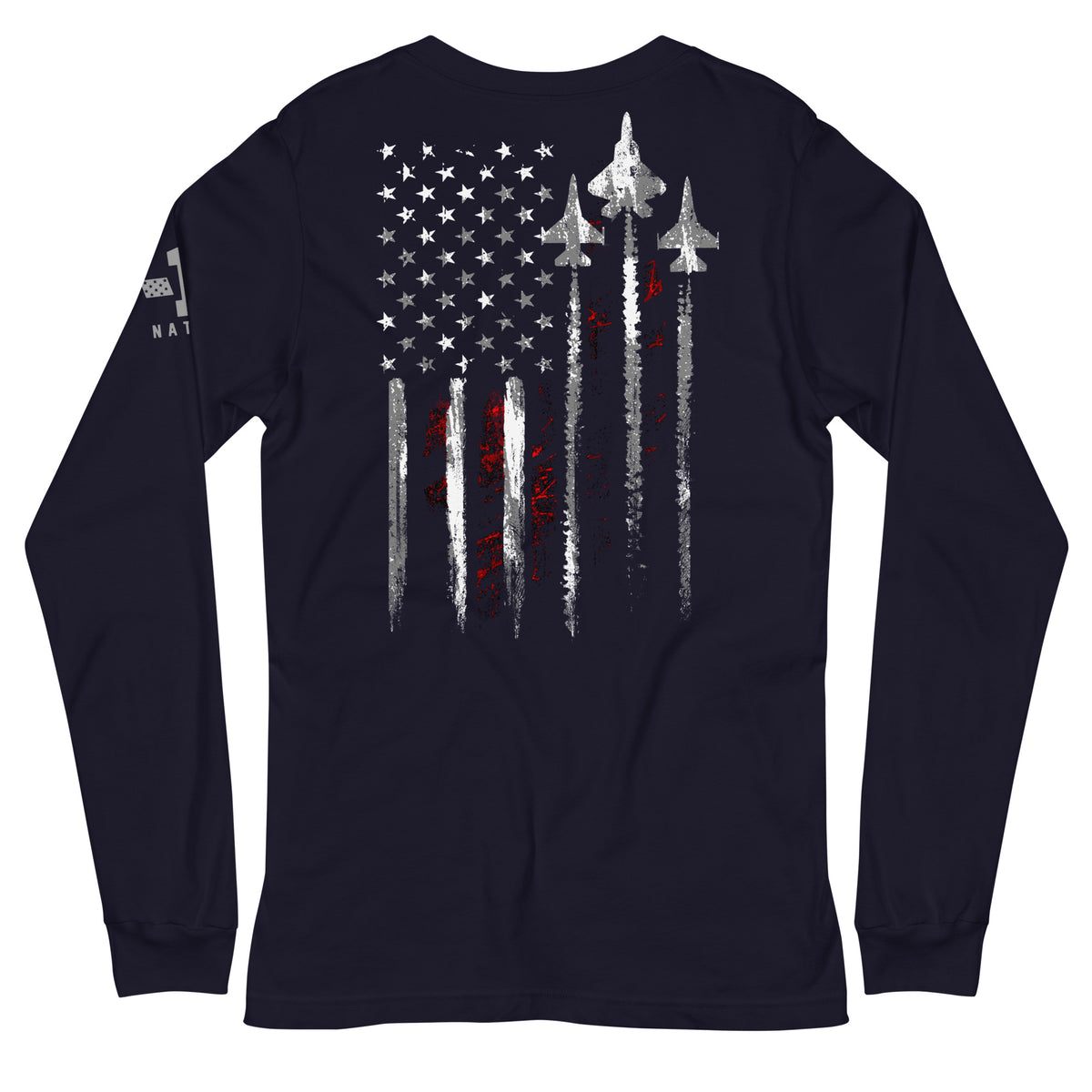 Fighter Jet Flag Long Sleeve