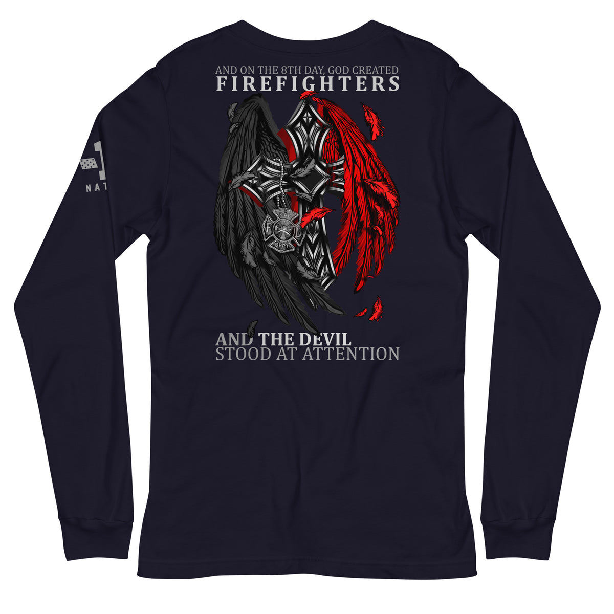 God Created Firefighters Long Sleeve