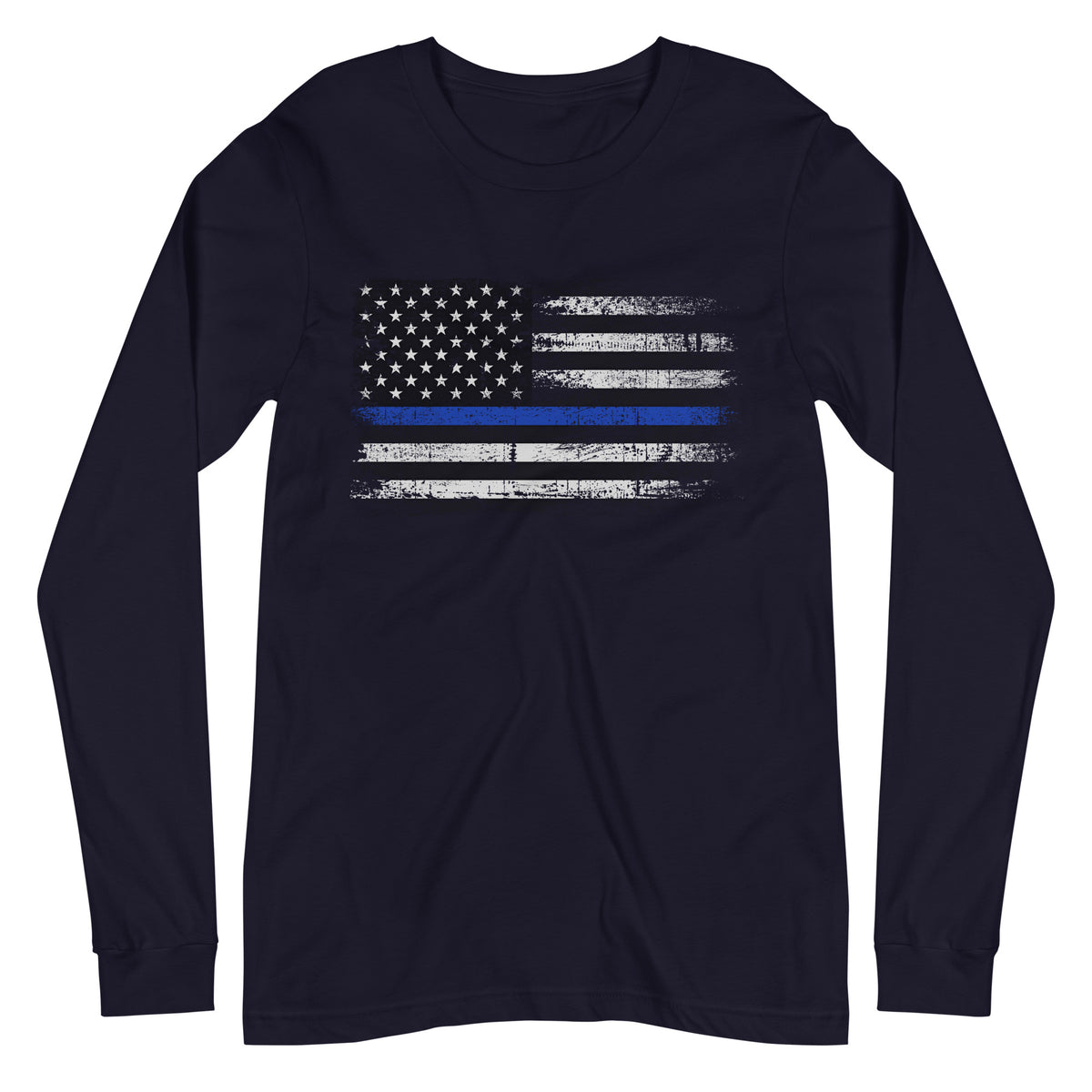 Thin Blue Line Flag Original Front Long Sleeve