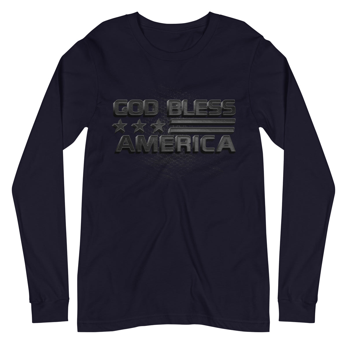 God Bless America Black Carbon Long Sleeve