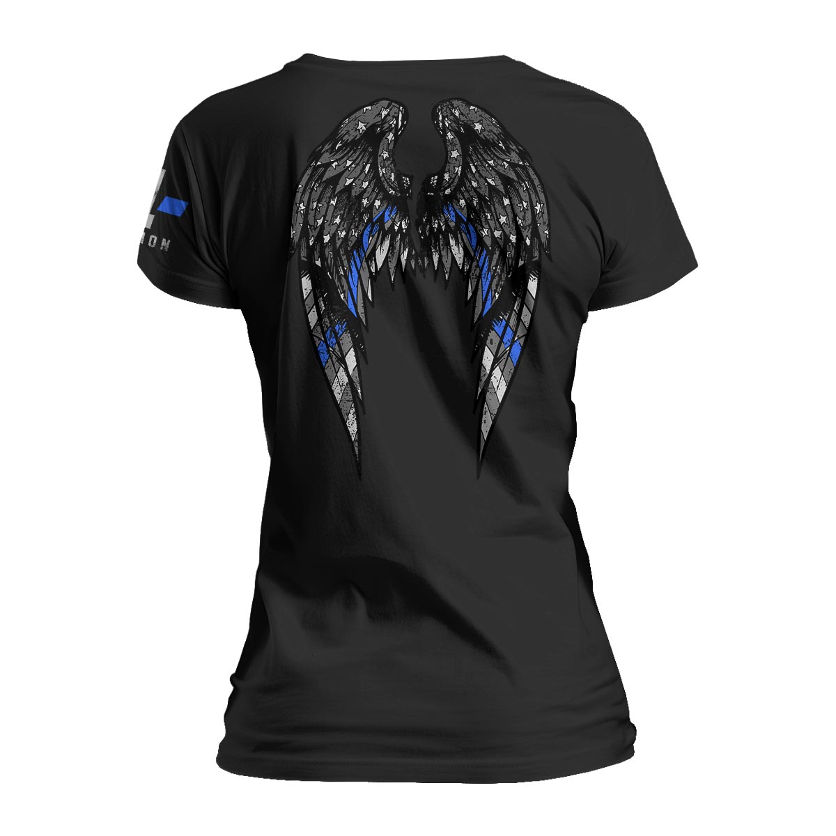 Thin Blue Line Angel Wings - Women&#39;s Relaxed Fit