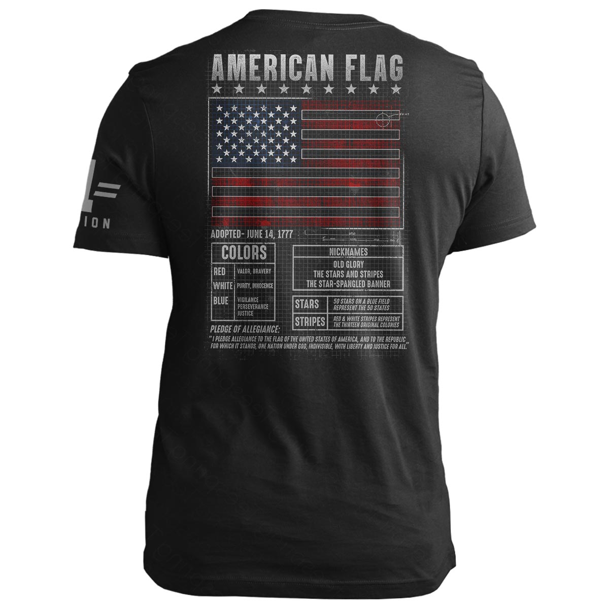 American Flag Blueprint