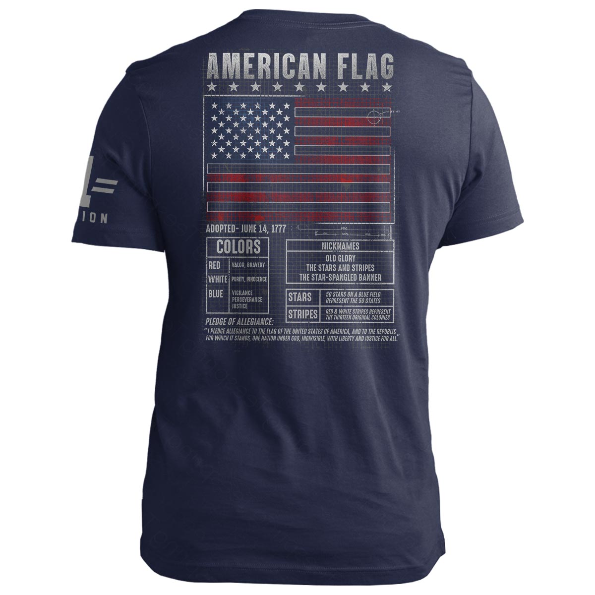 American Flag Blueprint