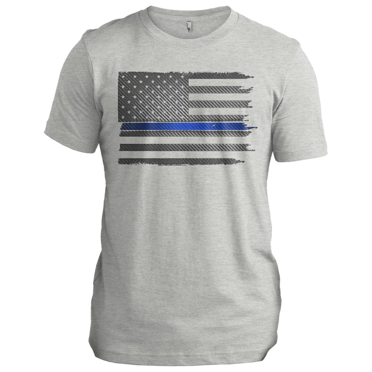 Thin Blue Line Carbon Flag