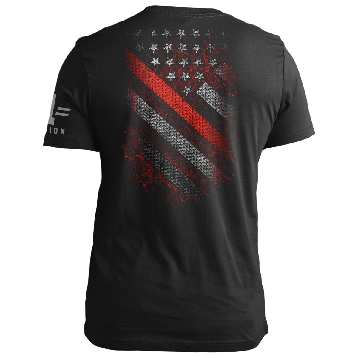 Thin Red Line Carbon Diagonal Flag
