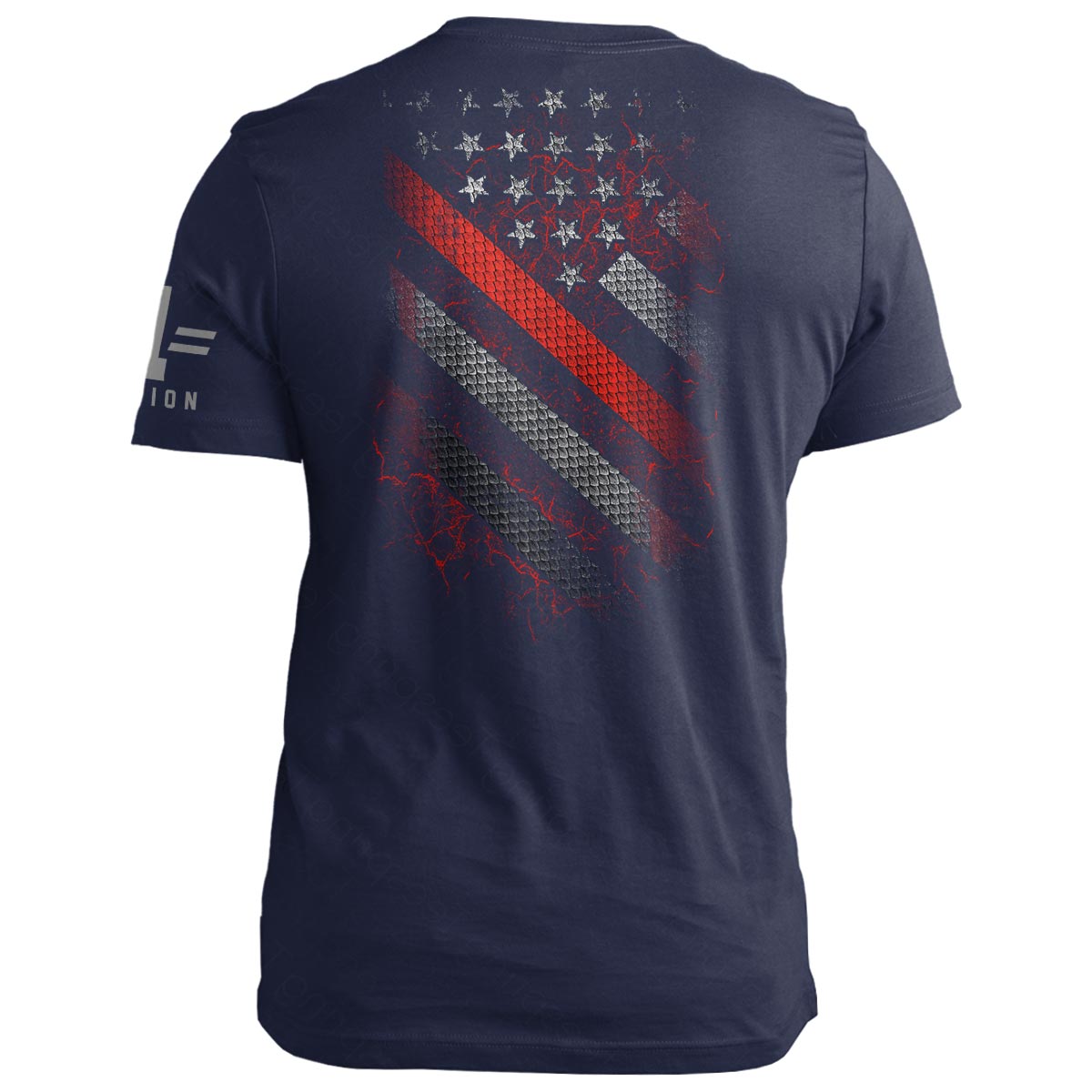 Thin Red Line Carbon Diagonal Flag