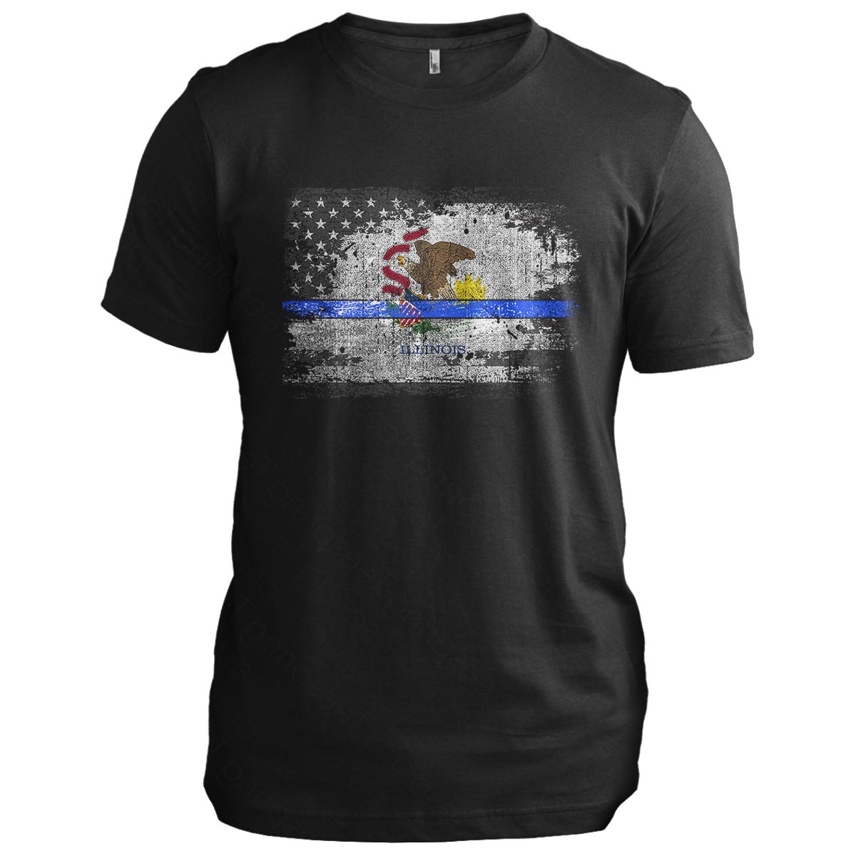Illinois Thin Blue Line Flag