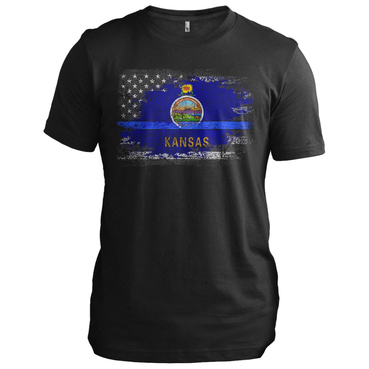 Kansas Thin Blue Line Flag