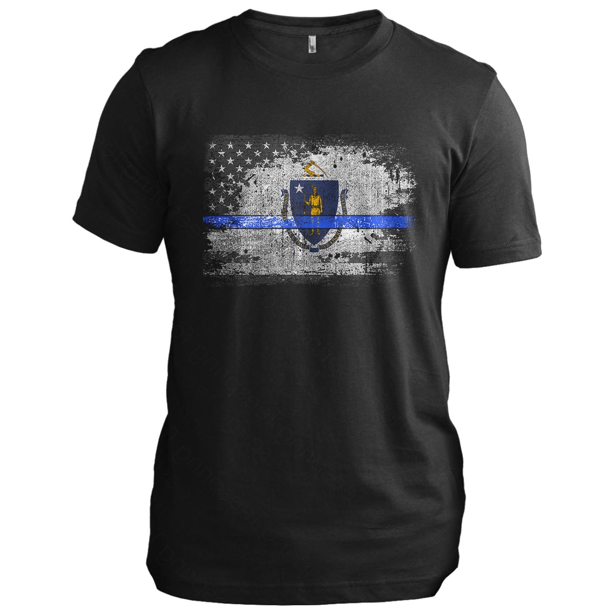 Massachusetts Thin Blue Line Flag