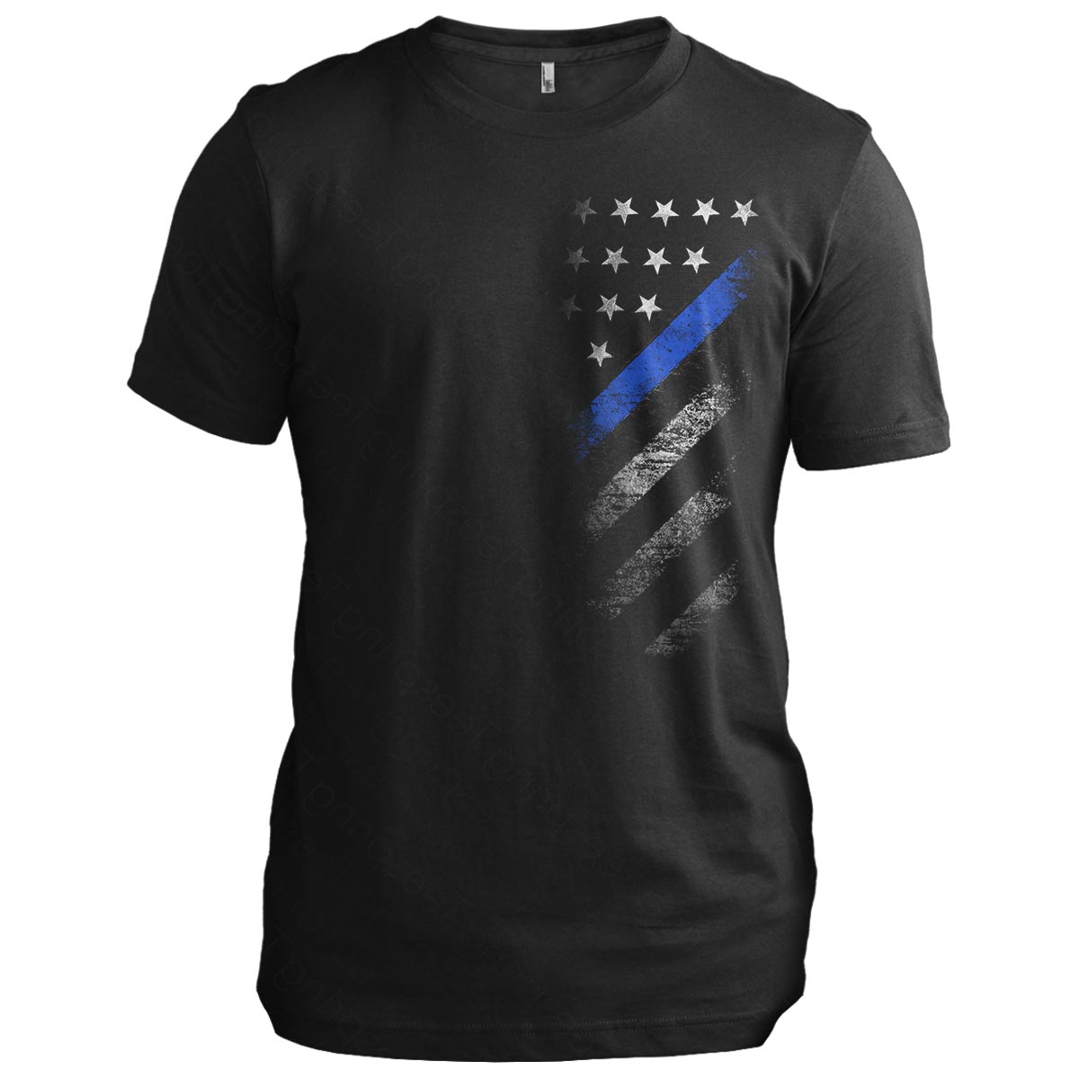 Thin Blue Line Half Flag